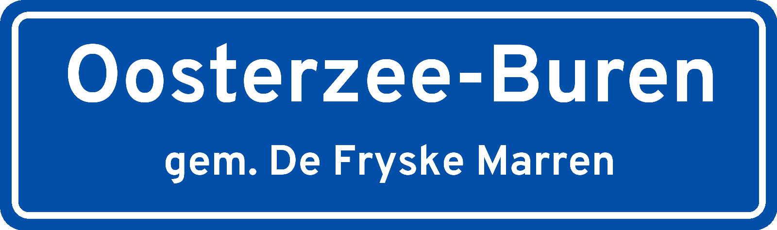 Plaatsnaambord Oosterzee-Buren gemeente De Fryske Marren