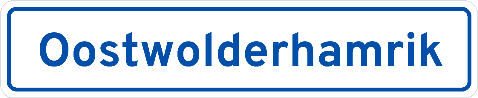 Plaatsnaambord Oostwolderhamrik