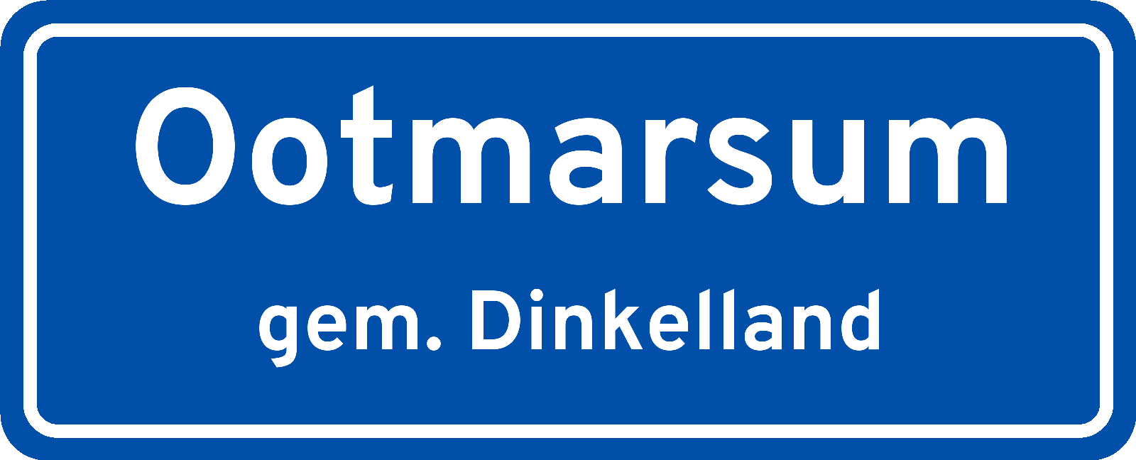 Plaatsnaambord Ootmarsum gemeente Dinkelland
