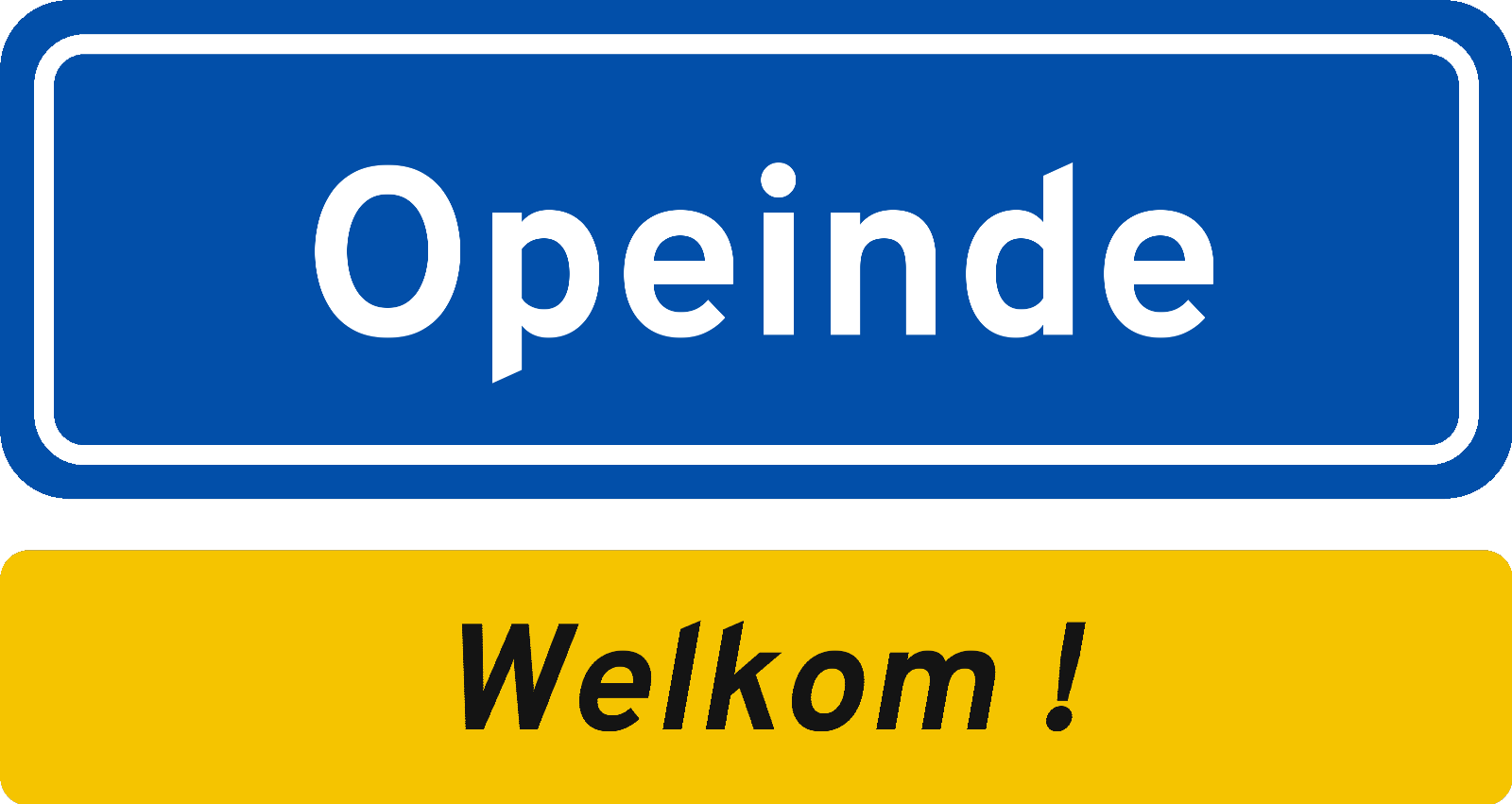Welkomstbord Opeinde