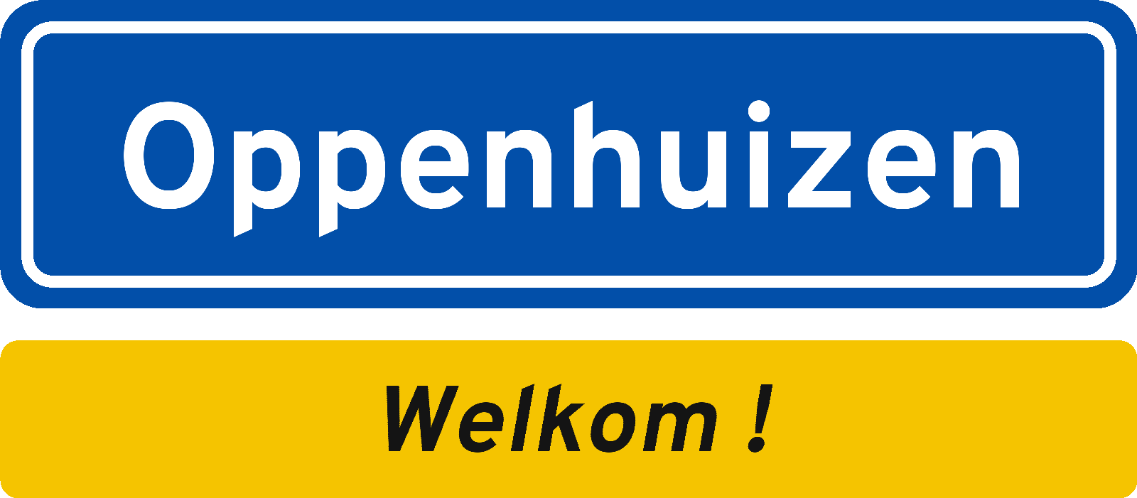 Welkomstbord Oppenhuizen