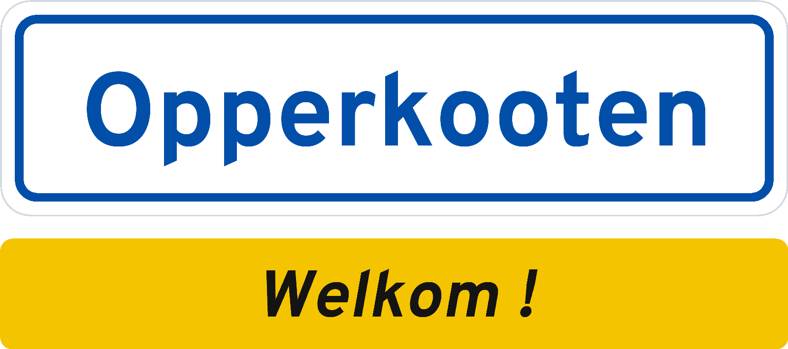 Welkomstbord Opperkooten