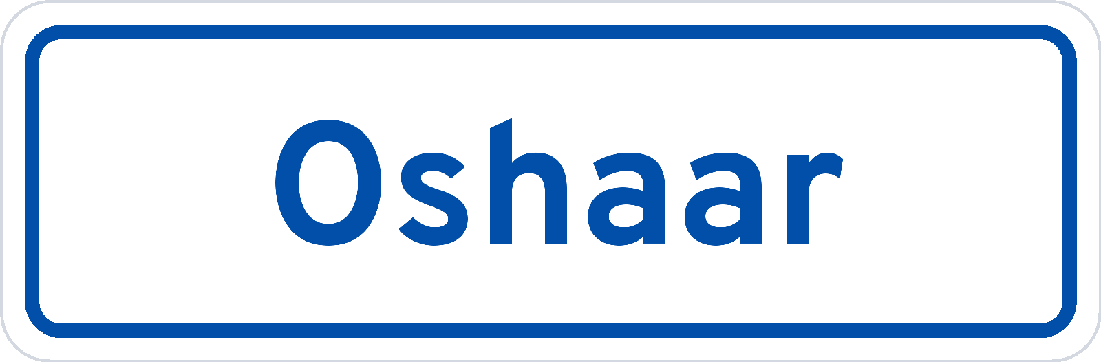 Plaatsnaambord Oshaar