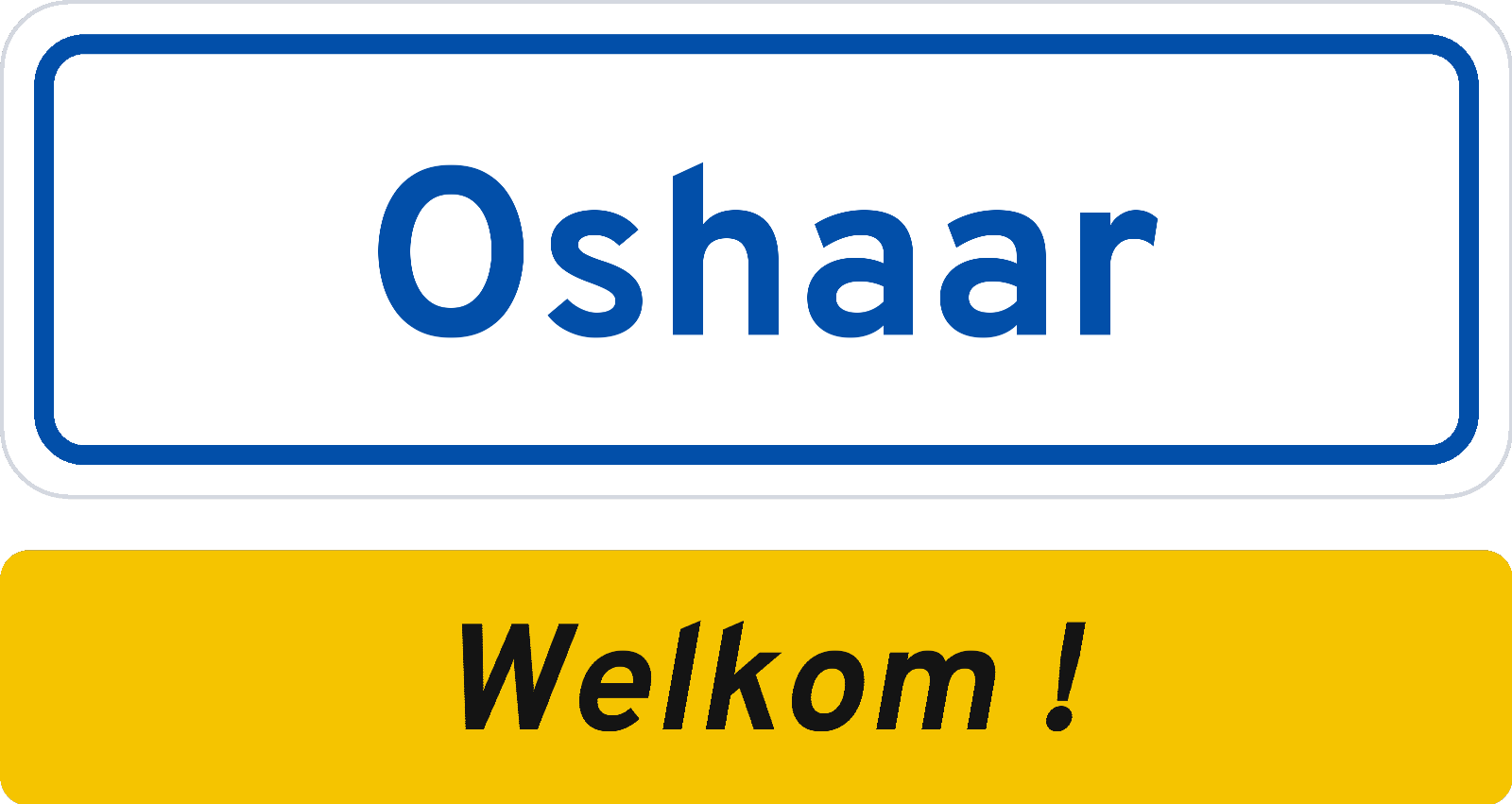 Welkomstbord Oshaar