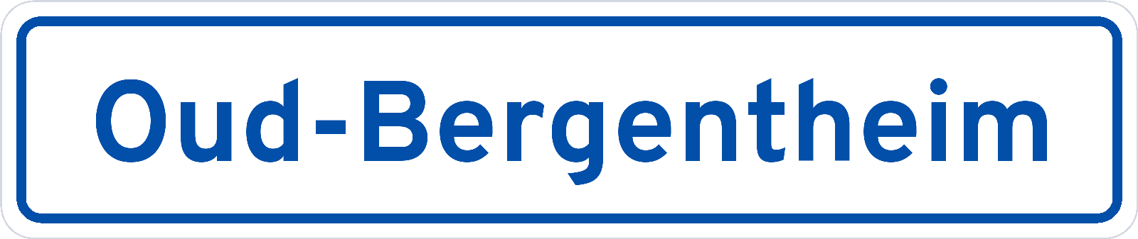 Plaatsnaambord Oud-Bergentheim
