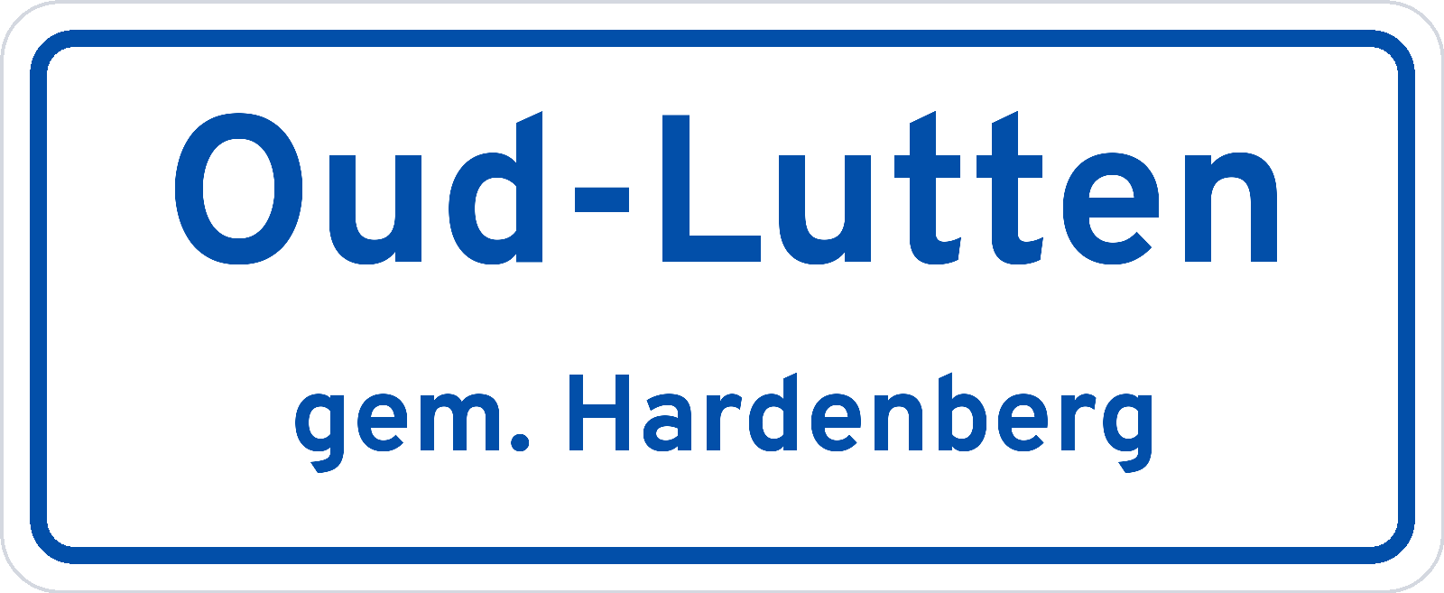 Plaatsnaambord Oud-Lutten gemeente Hardenberg