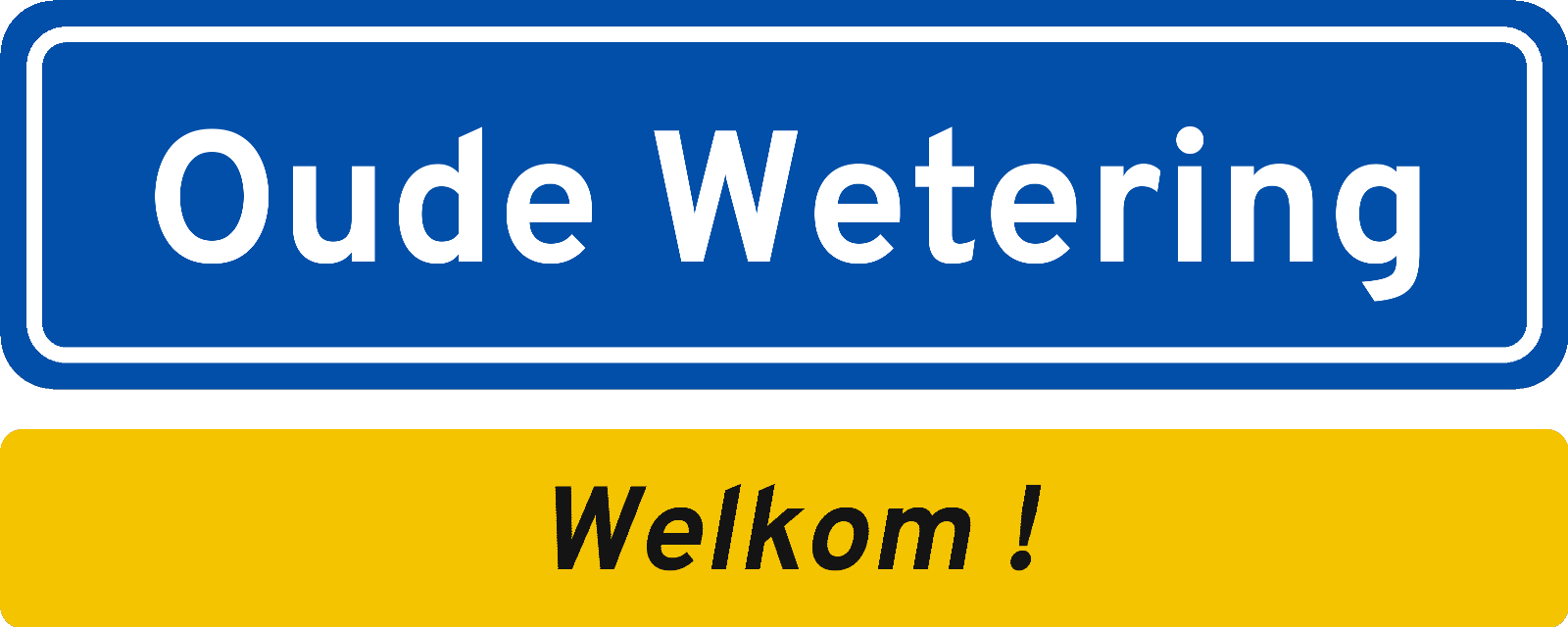 Welkomstbord Oude Wetering