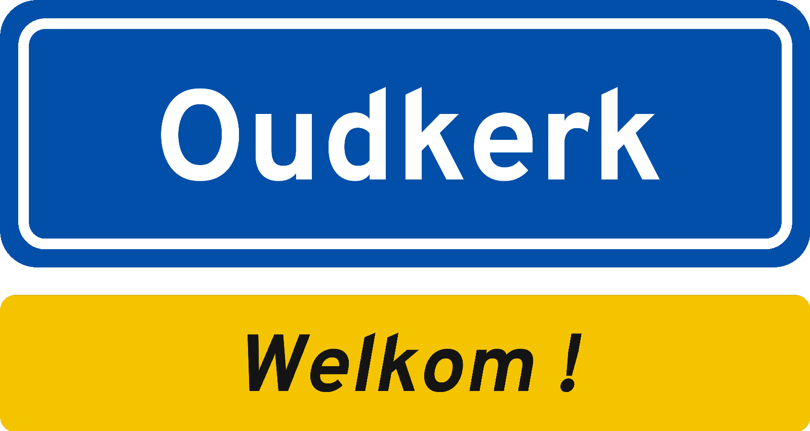 Welkomstbord Oudkerk