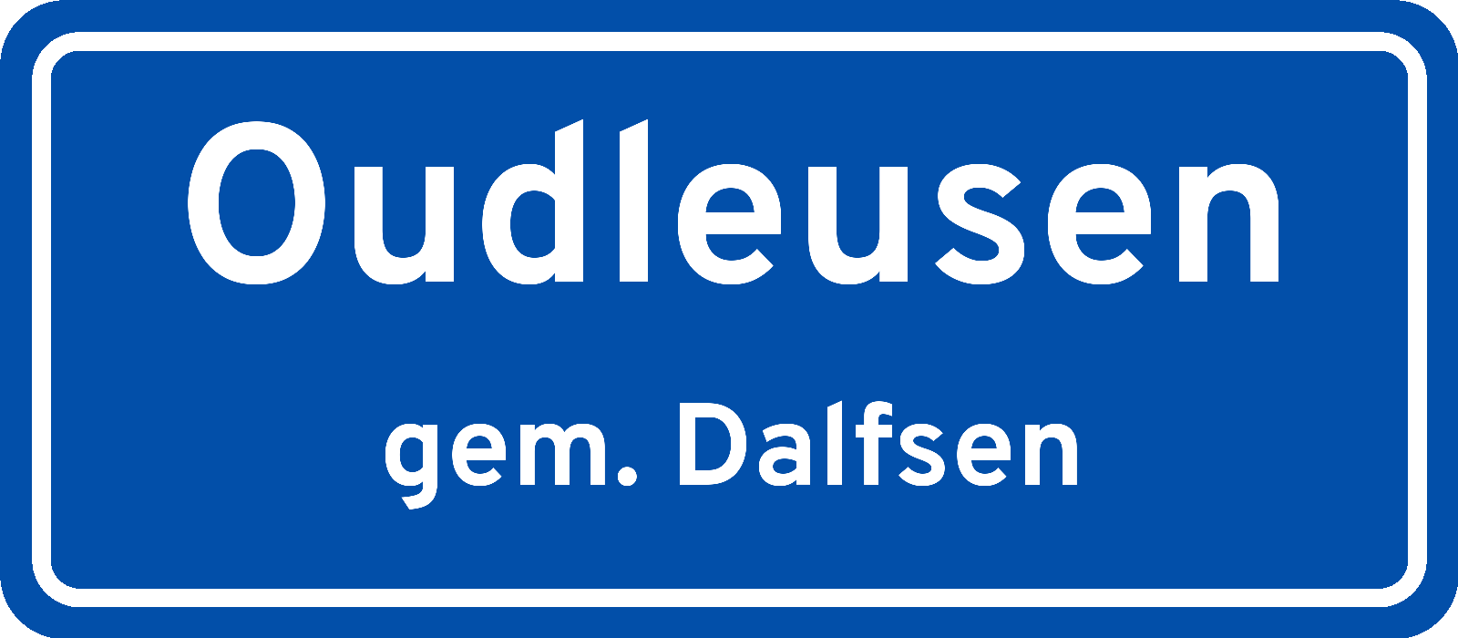 Plaatsnaambord Oudleusen gemeente Dalfsen
