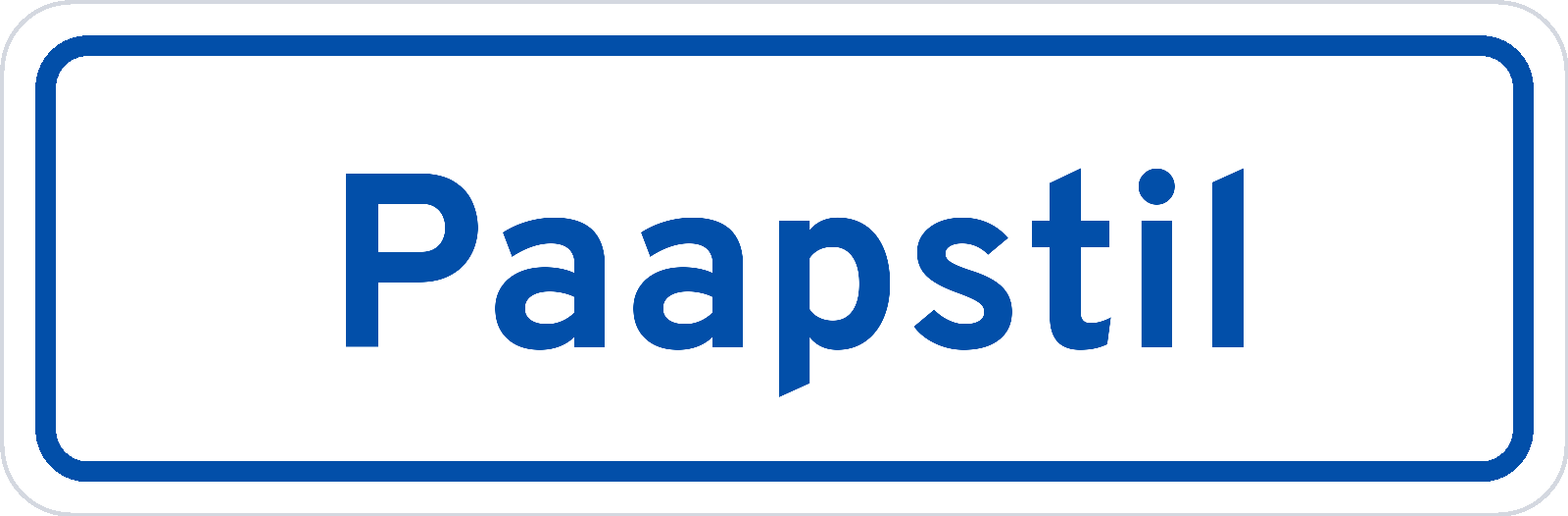 Plaatsnaambord Paapstil