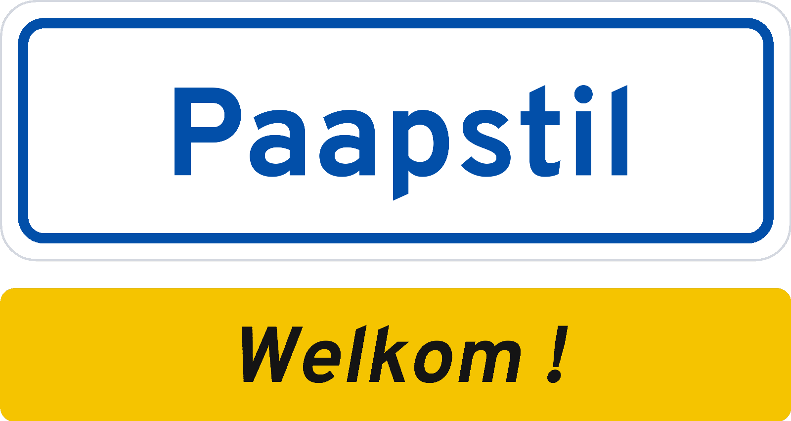 Welkomstbord Paapstil