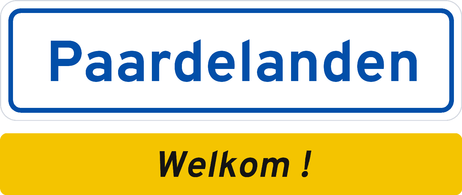 Welkomstbord Paardelanden