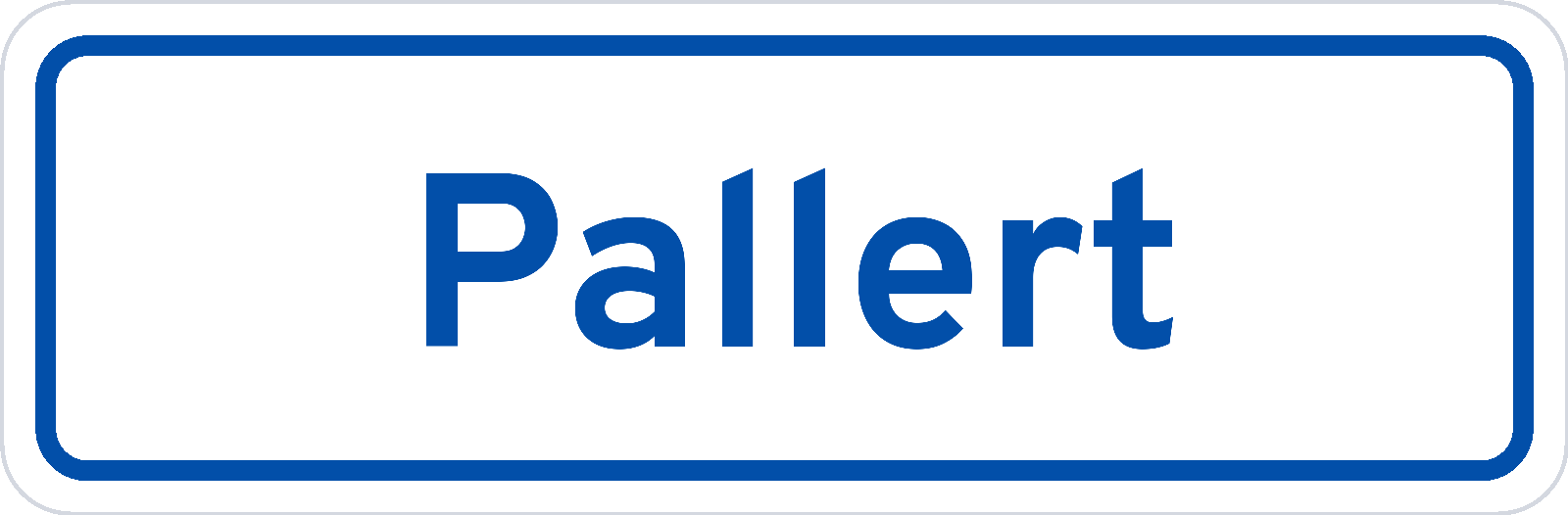 Plaatsnaambord Pallert