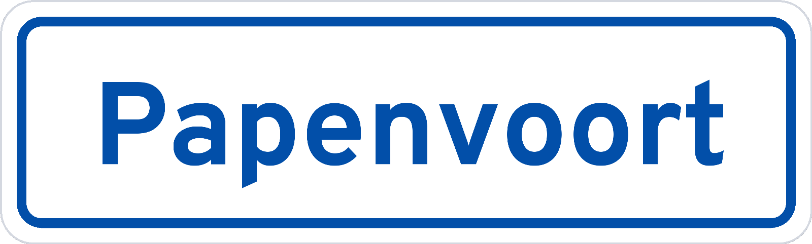 Plaatsnaambord Papenvoort