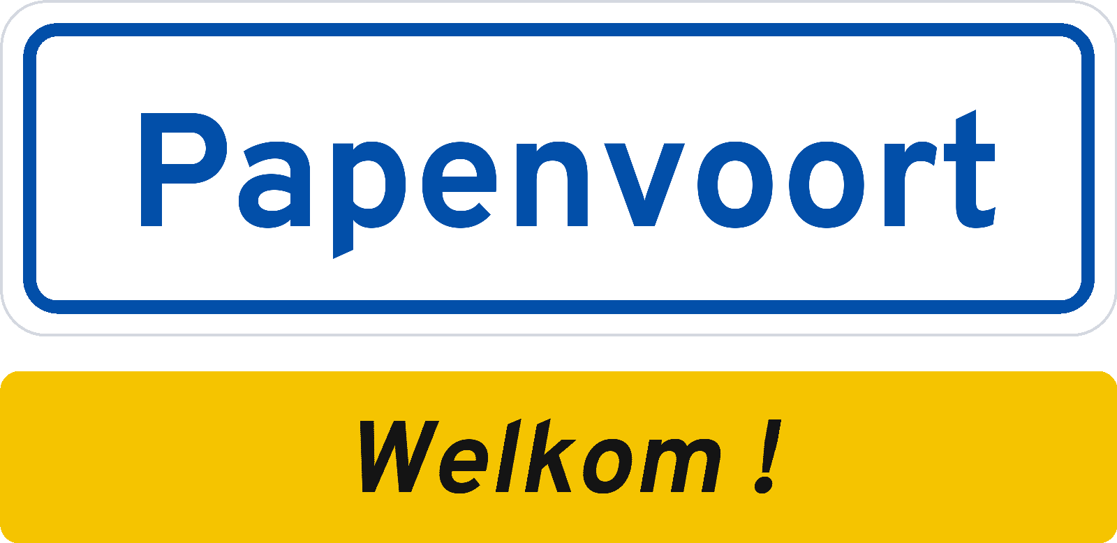 Welkomstbord Papenvoort
