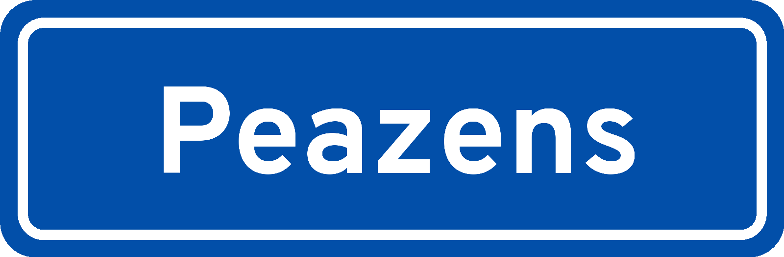 Plaatsnaambord Peazens