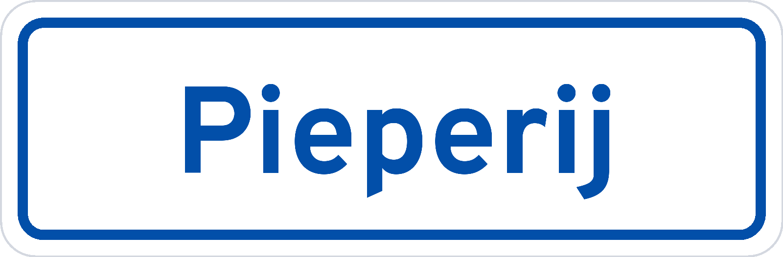 Plaatsnaambord Pieperij