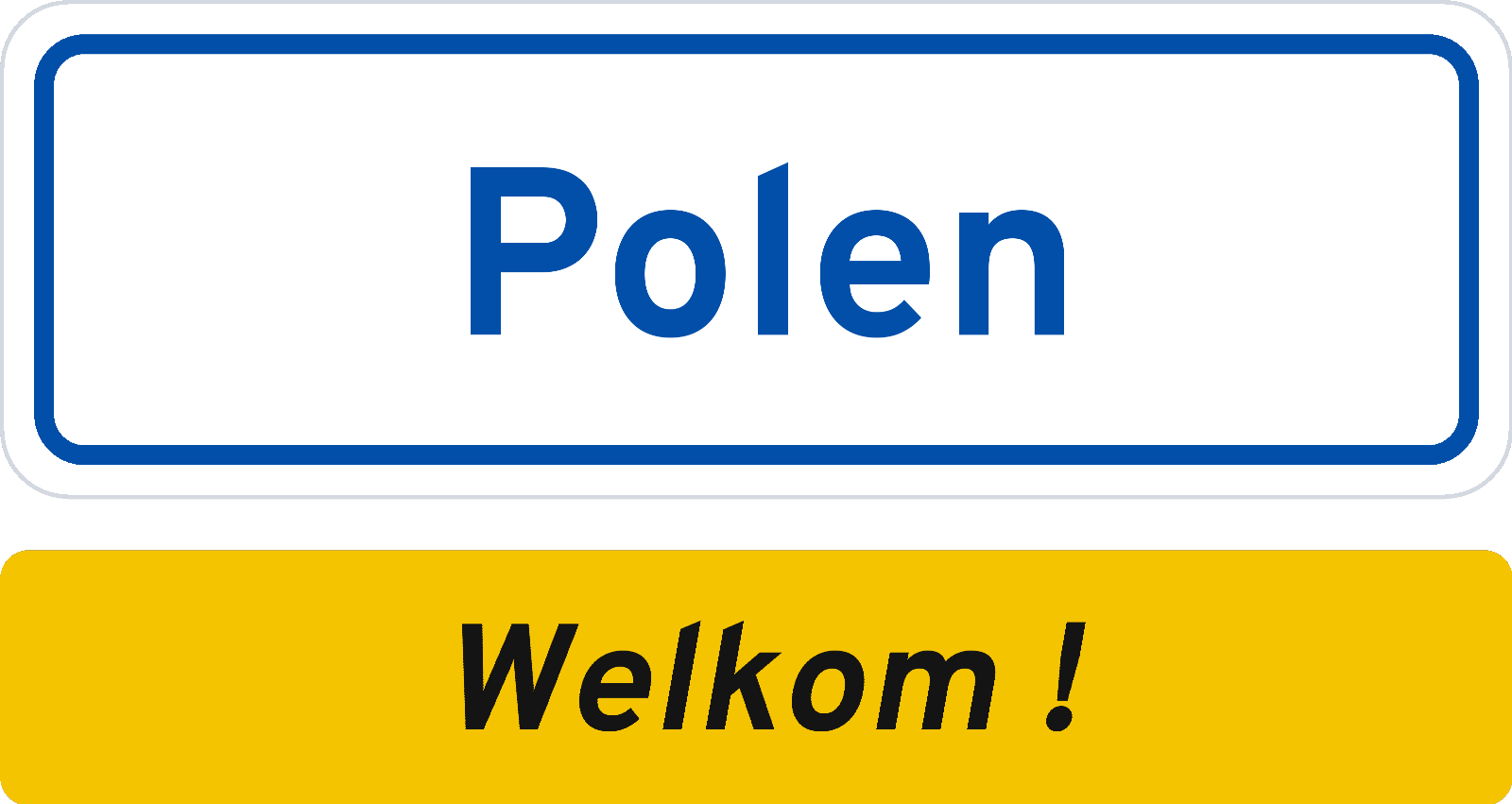 Welkomstbord Polen