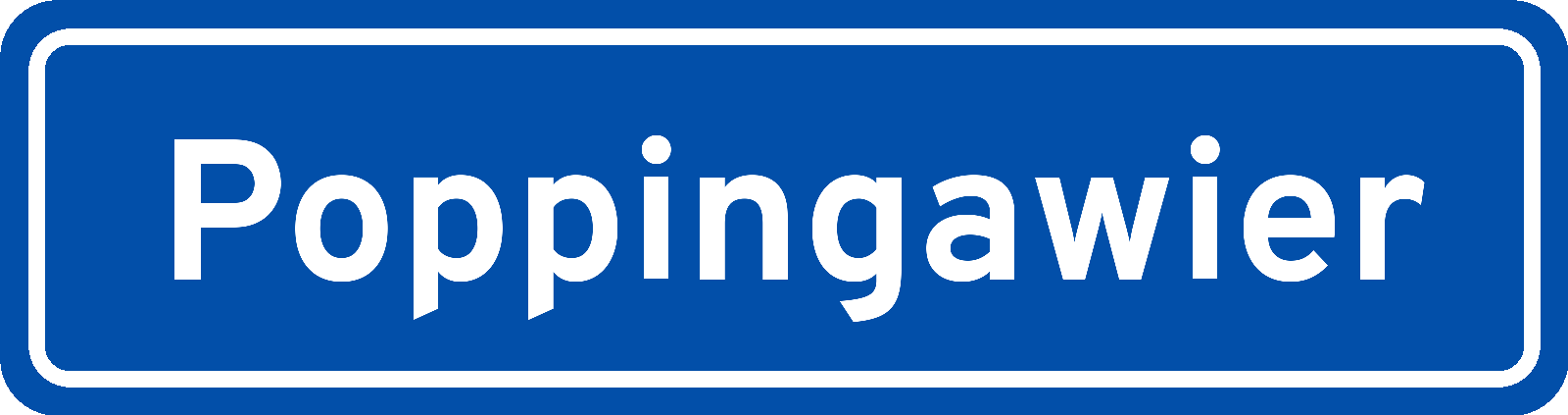 Plaatsnaambord Poppingawier