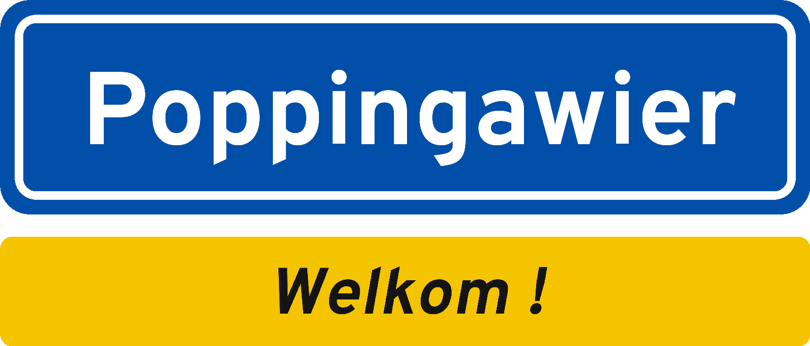 Welkomstbord Poppingawier