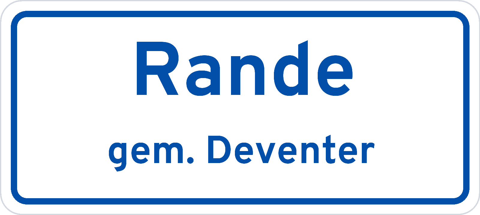 Plaatsnaambord Rande gemeente Deventer