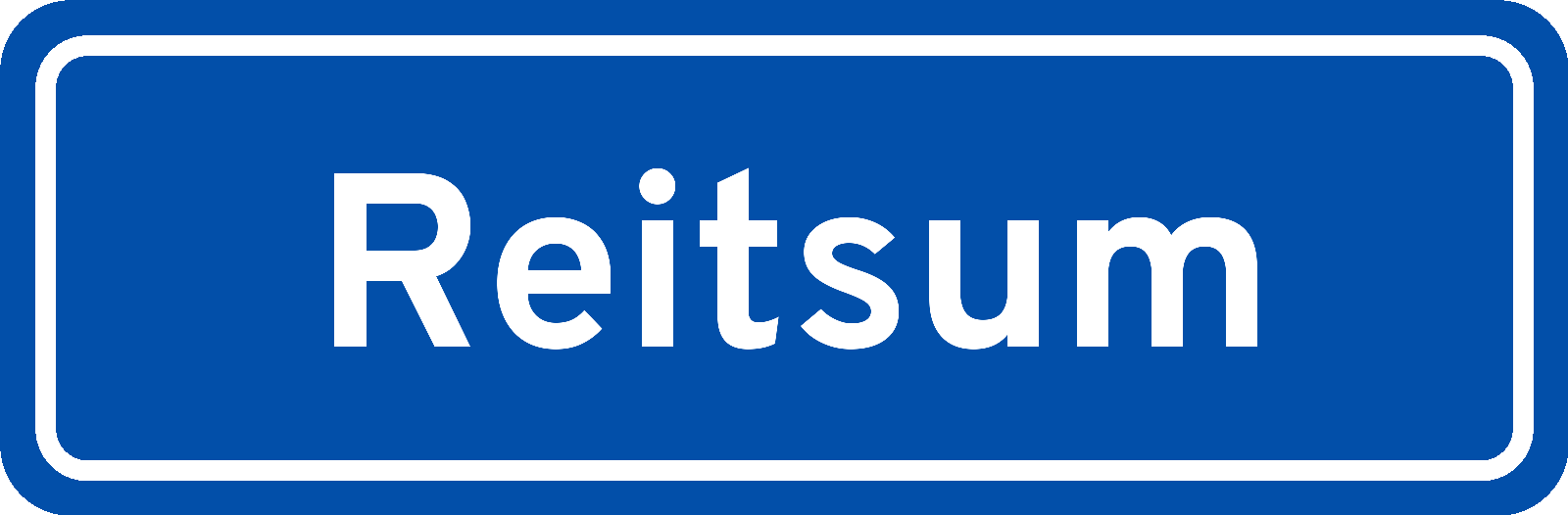 Plaatsnaambord Reitsum