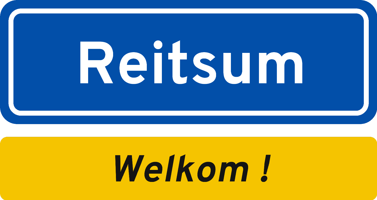 Welkomstbord Reitsum
