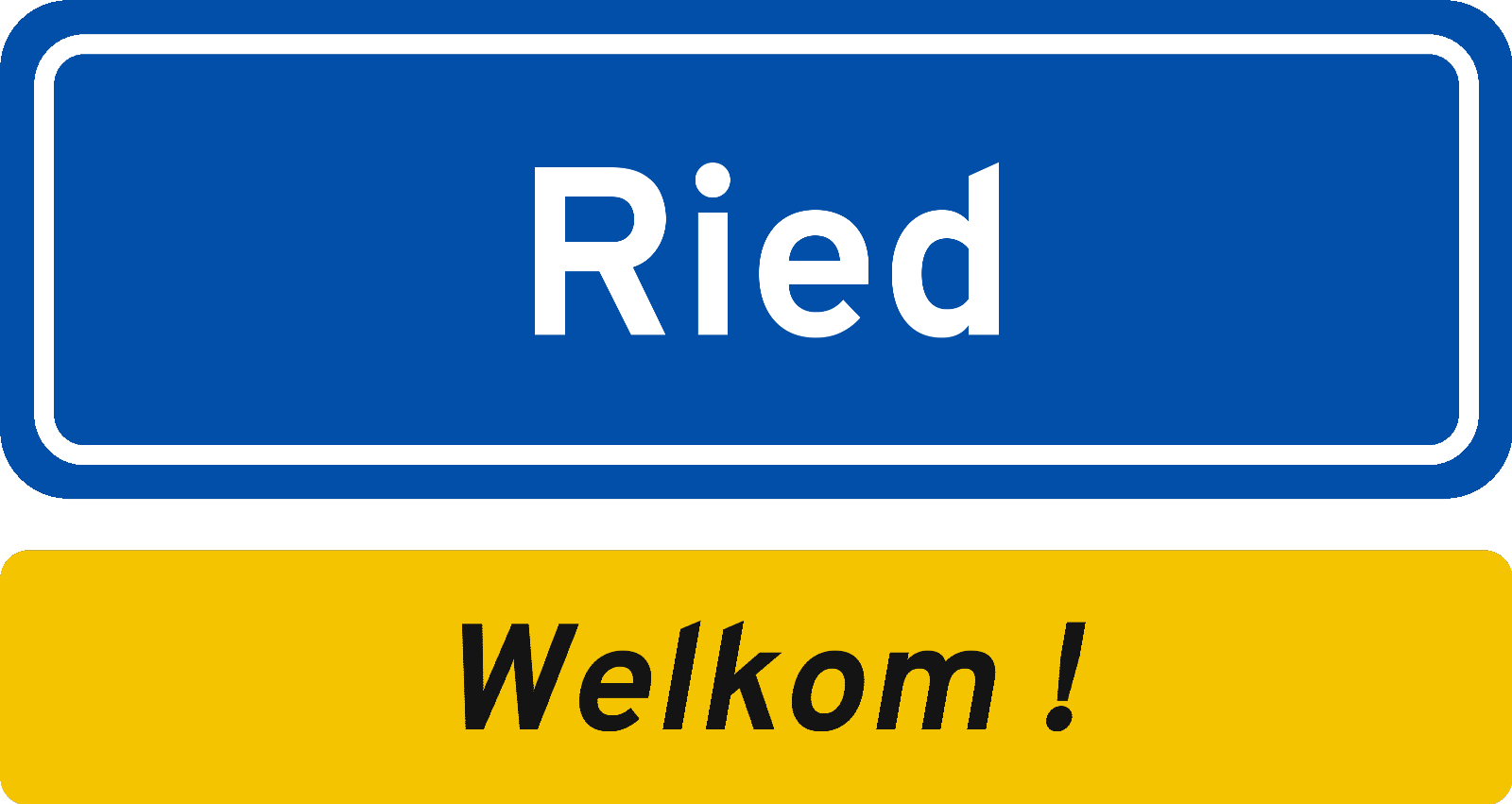 Welkomstbord Ried
