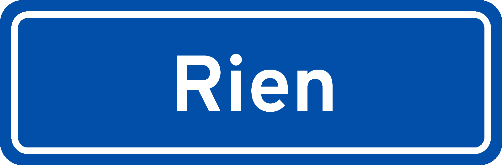 Plaatsnaambord Rien