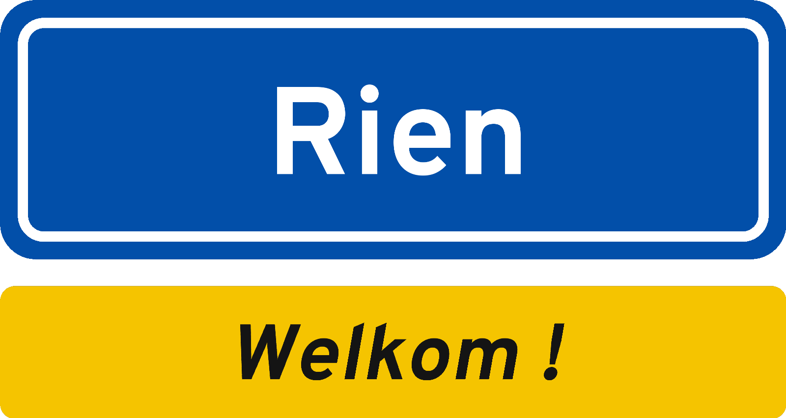 Welkomstbord Rien