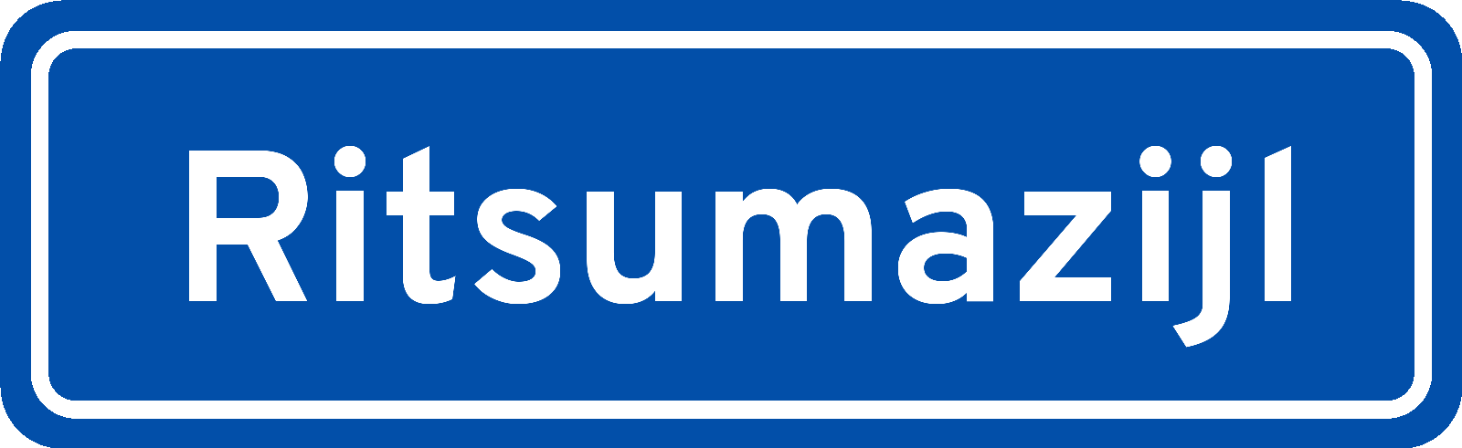 Plaatsnaambord Ritsumazijl