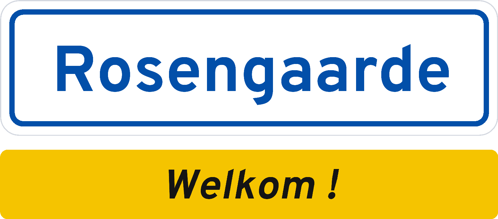 Welkomstbord Rosengaarde