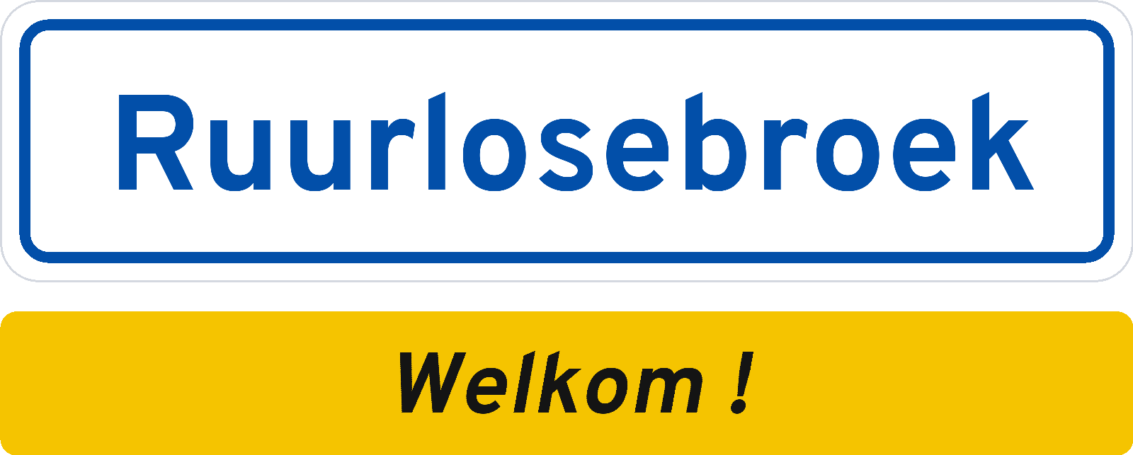 Welkomstbord Ruurlosebroek