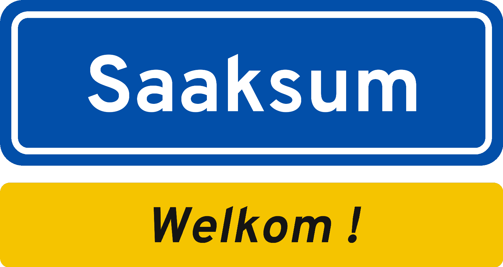 Welkomstbord Saaksum