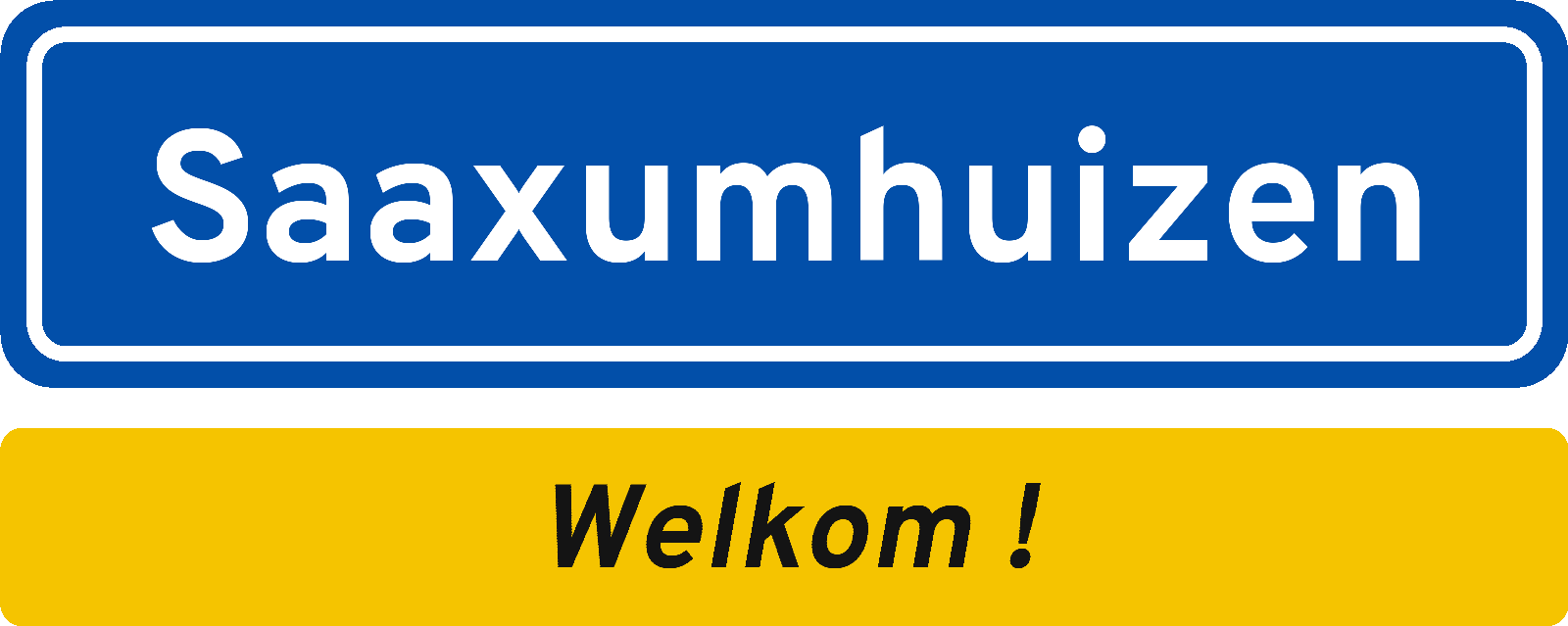 Welkomstbord Saaxumhuizen