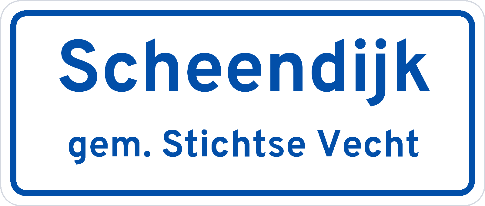 Plaatsnaambord Scheendijk gemeente Stichtse Vecht