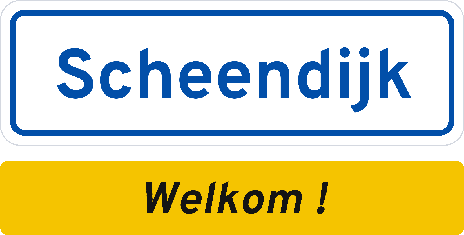 Welkomstbord Scheendijk