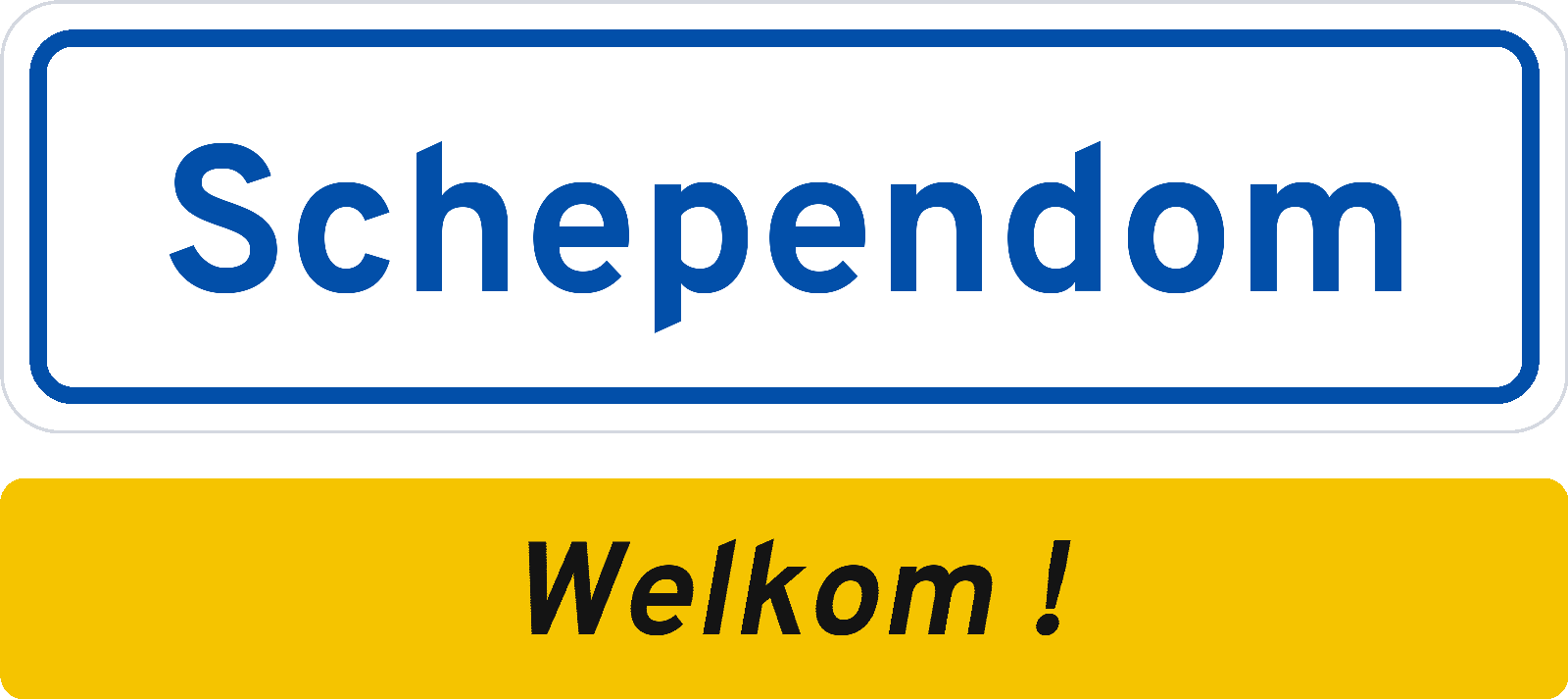 Welkomstbord Schependom