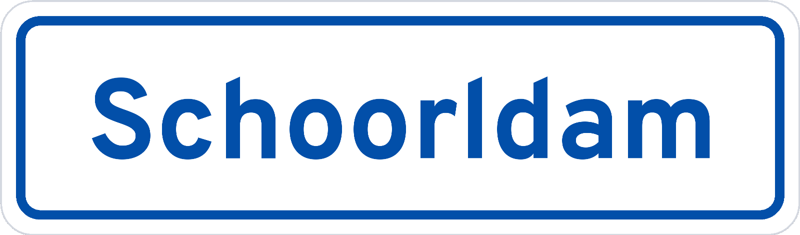 Plaatsnaambord Schoorldam