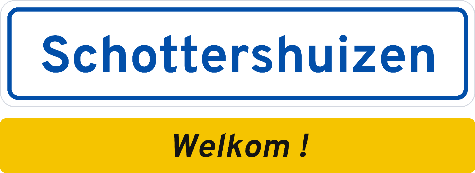 Welkomstbord Schottershuizen