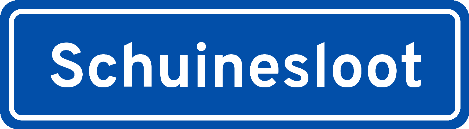 Plaatsnaambord Schuinesloot