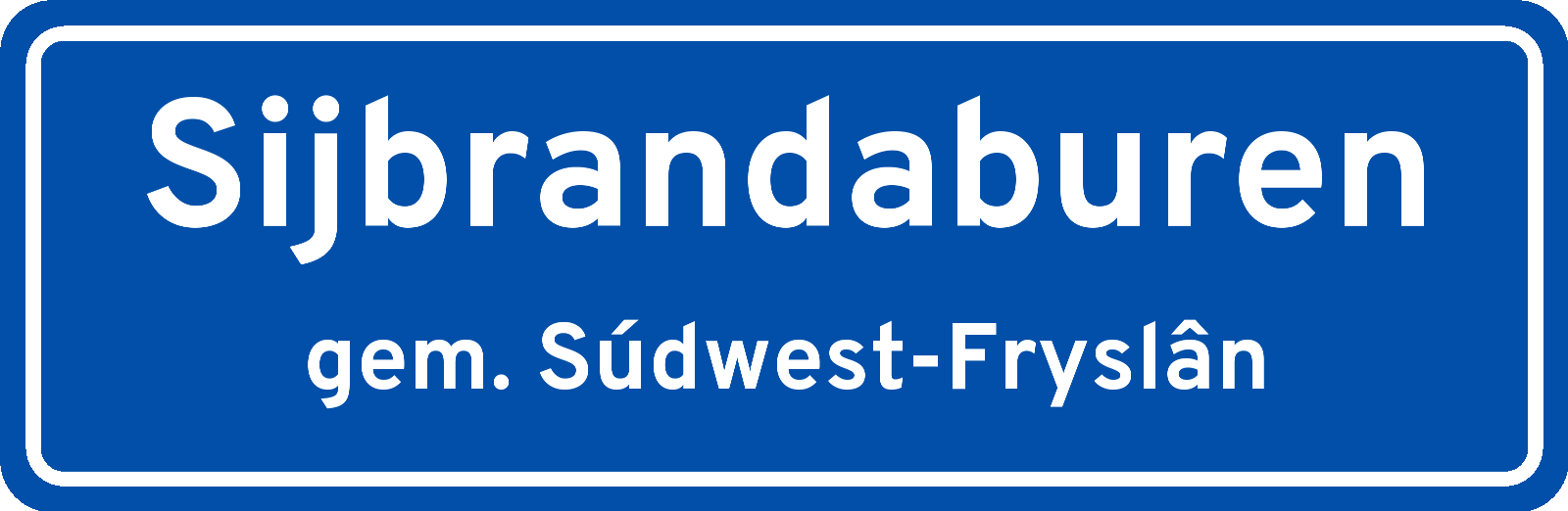 Plaatsnaambord Sijbrandaburen gemeente Súdwest-Fryslân