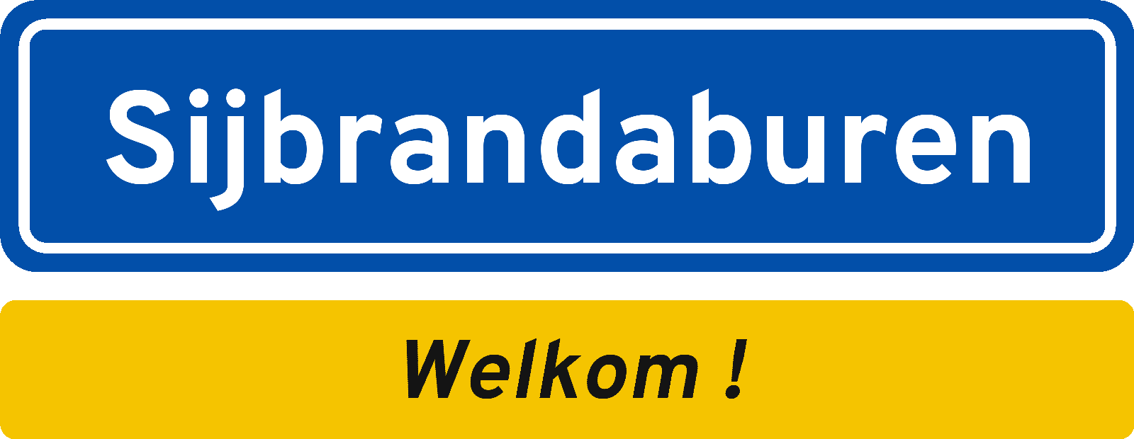 Welkomstbord Sijbrandaburen