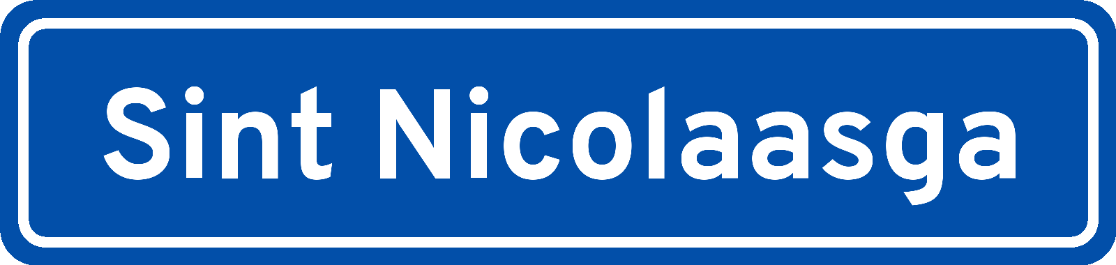 Plaatsnaambord Sint Nicolaasga