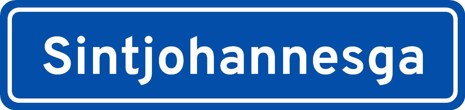 Plaatsnaambord Sintjohannesga