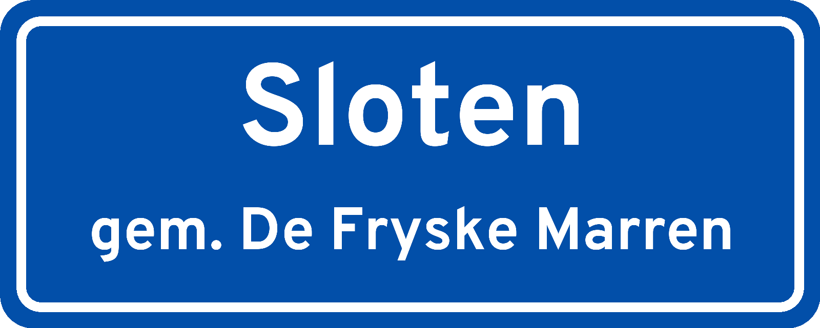 Plaatsnaambord Sloten gemeente De Fryske Marren