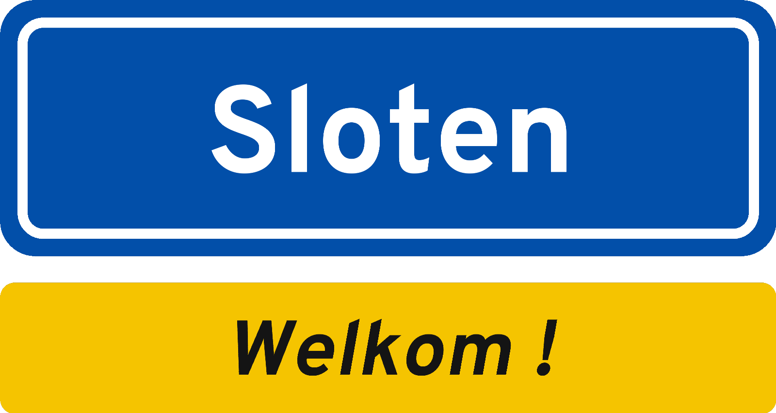 Welkomstbord Sloten