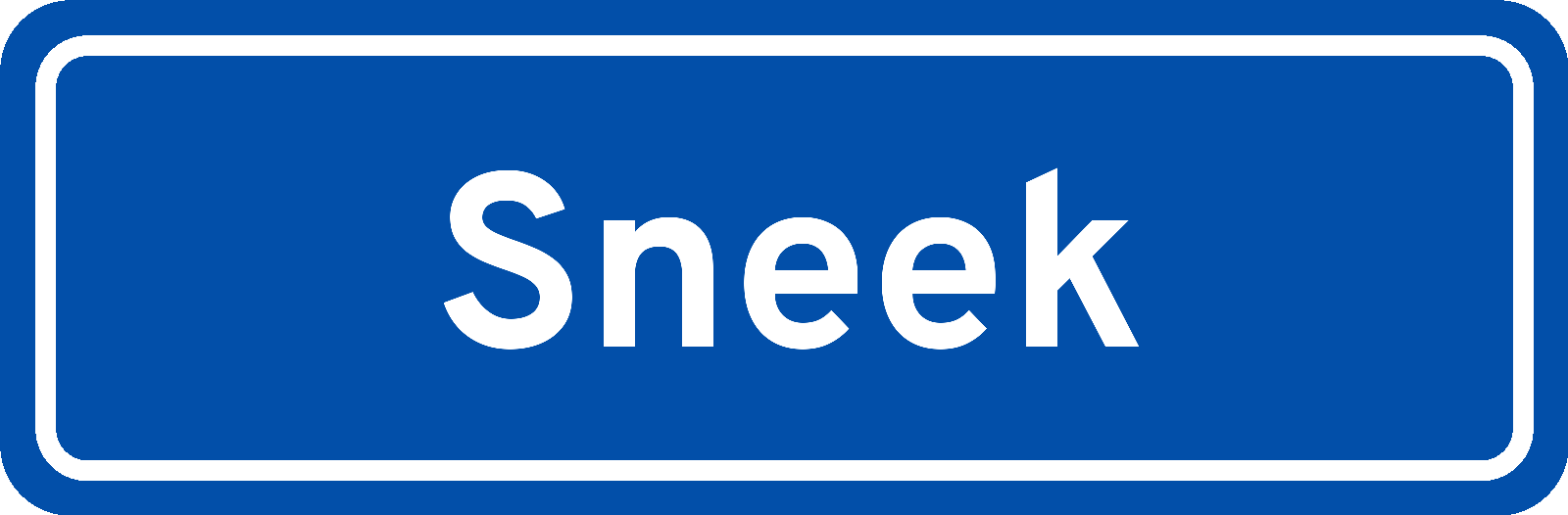Plaatsnaambord Sneek