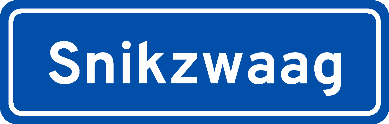 Plaatsnaambord Snikzwaag