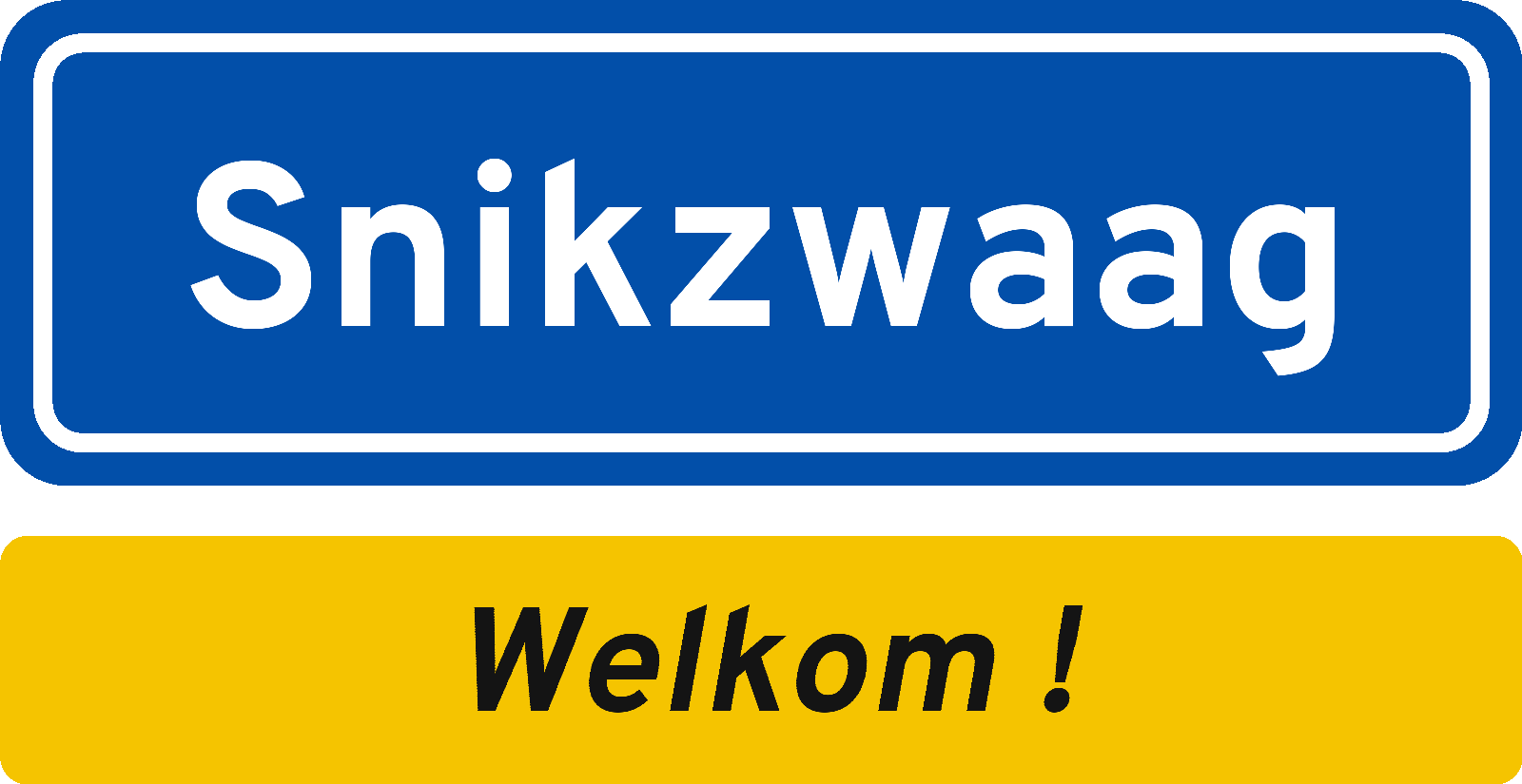 Welkomstbord Snikzwaag